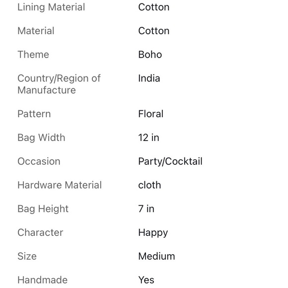 Handmade in India Crossbody Banjara Purse Hancbag - Picture 12 of 14